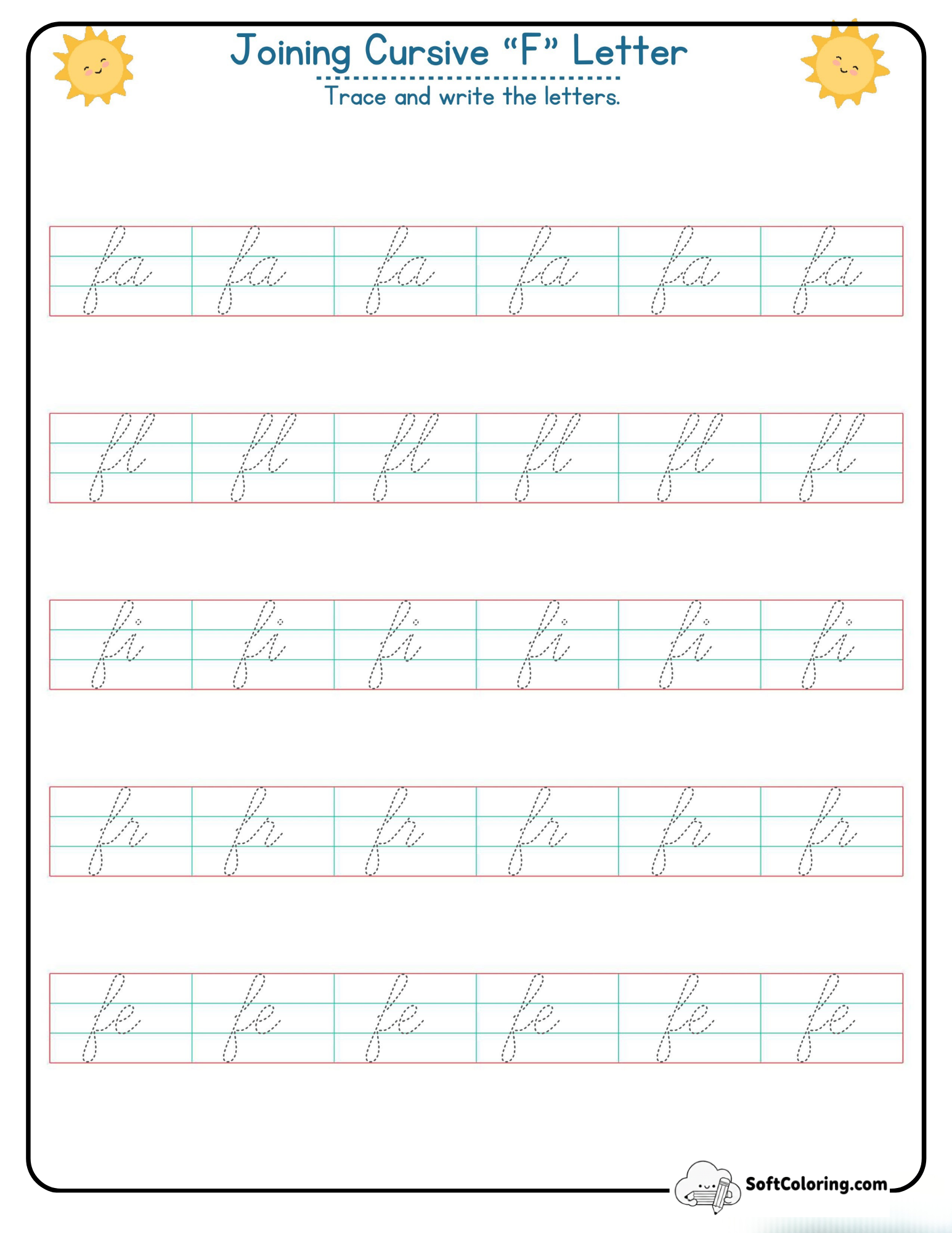 Joining Cursive F Letter
