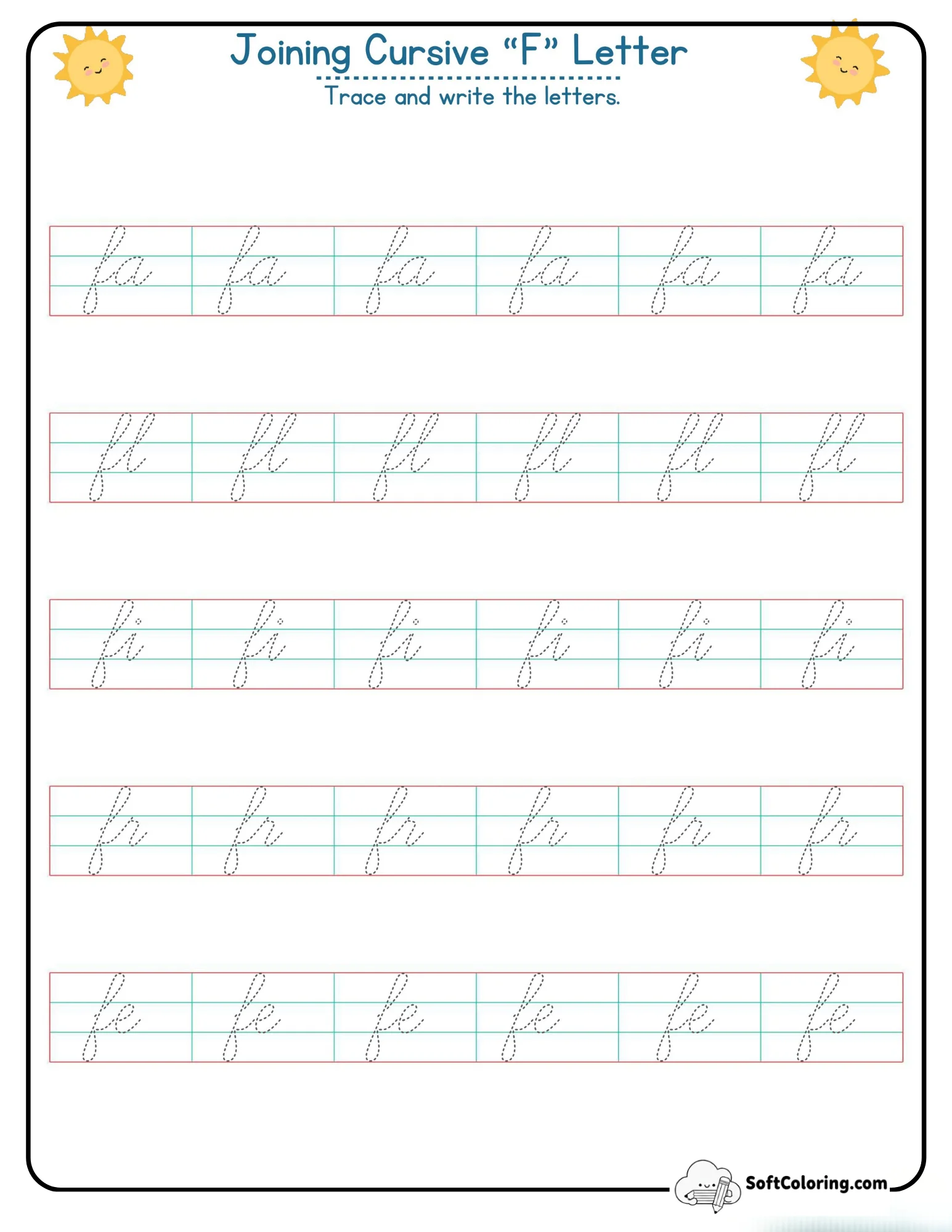 Joining Cursive F Letter