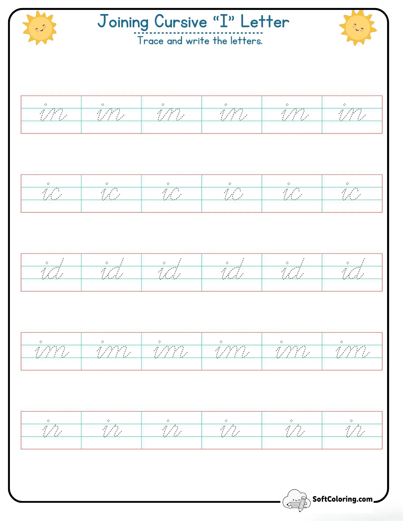 Joining Cursive I Letter
