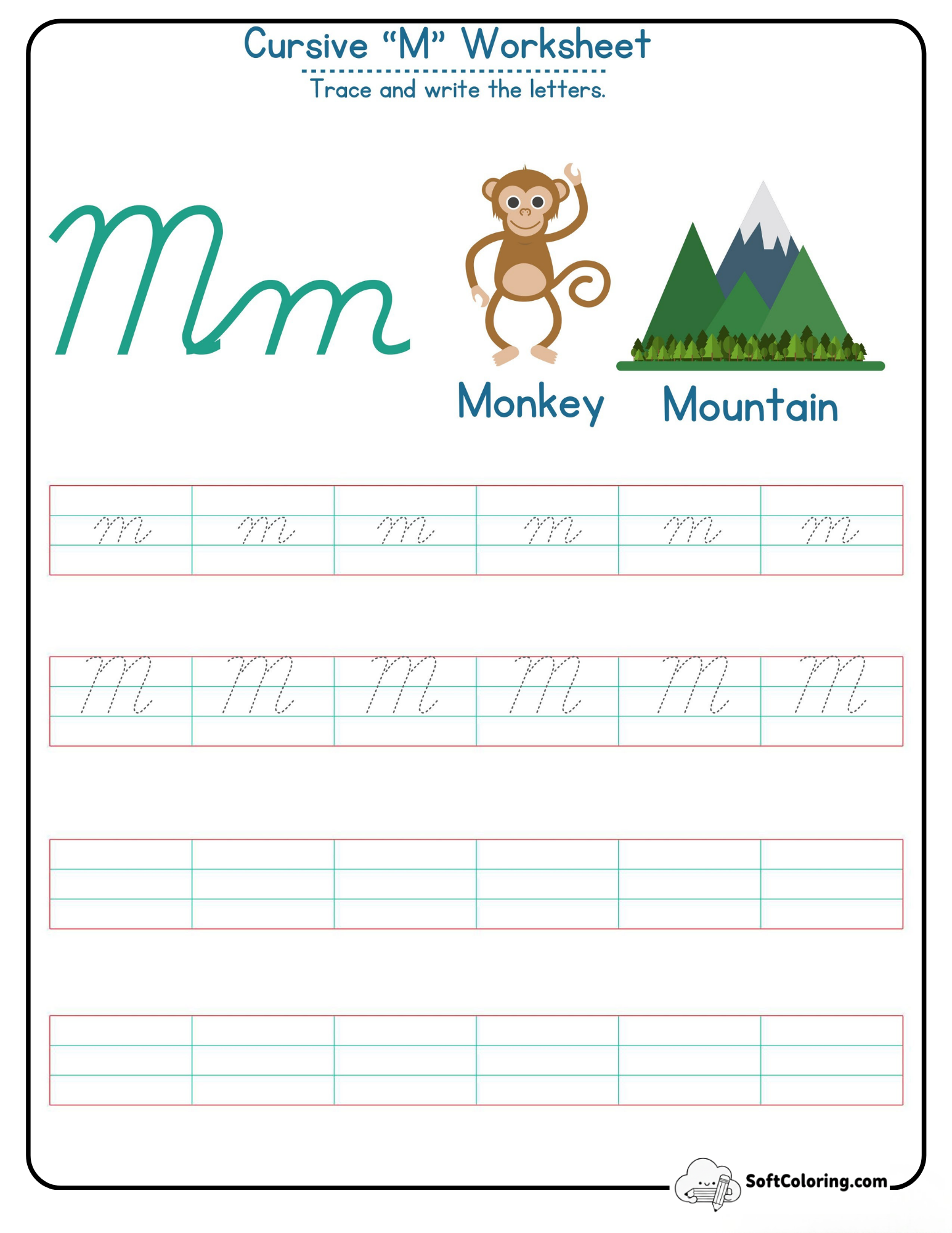 Cursive M Worksheet