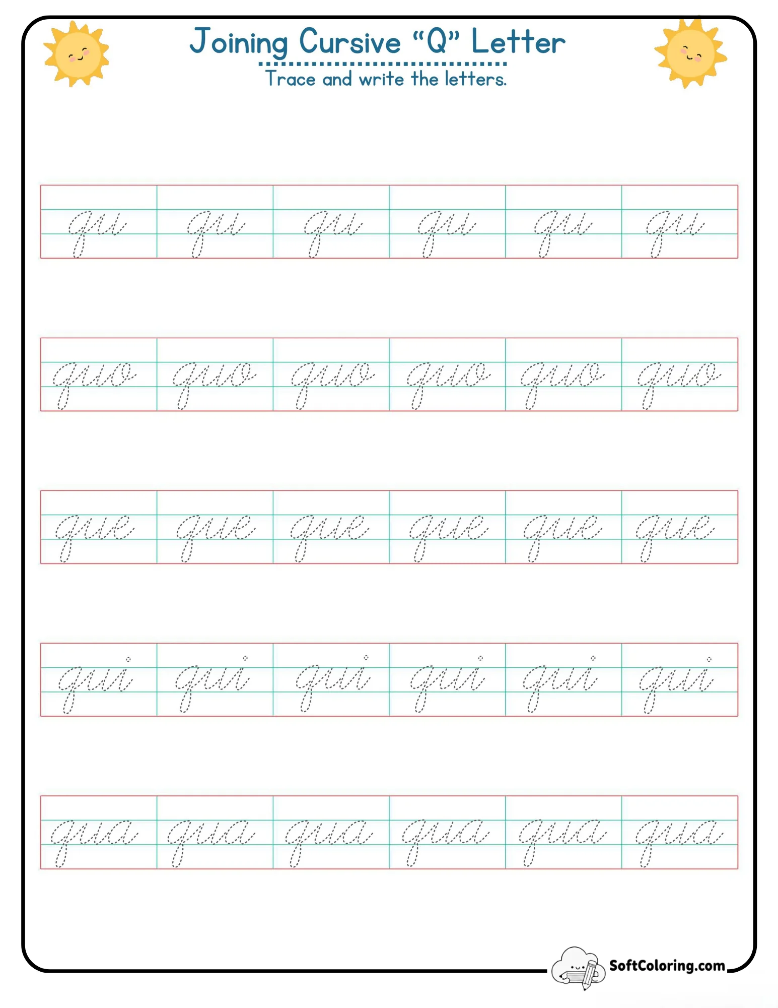 Joining Cursive Q Letter