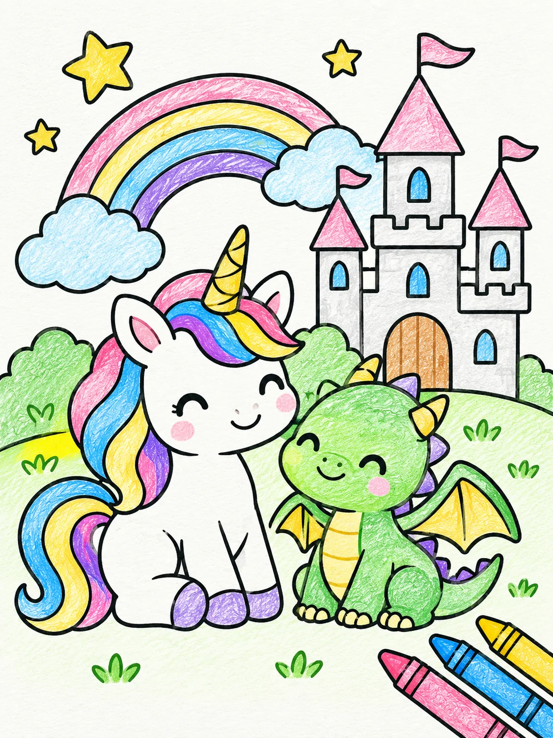 Cute & Fantasy Coloring Pages