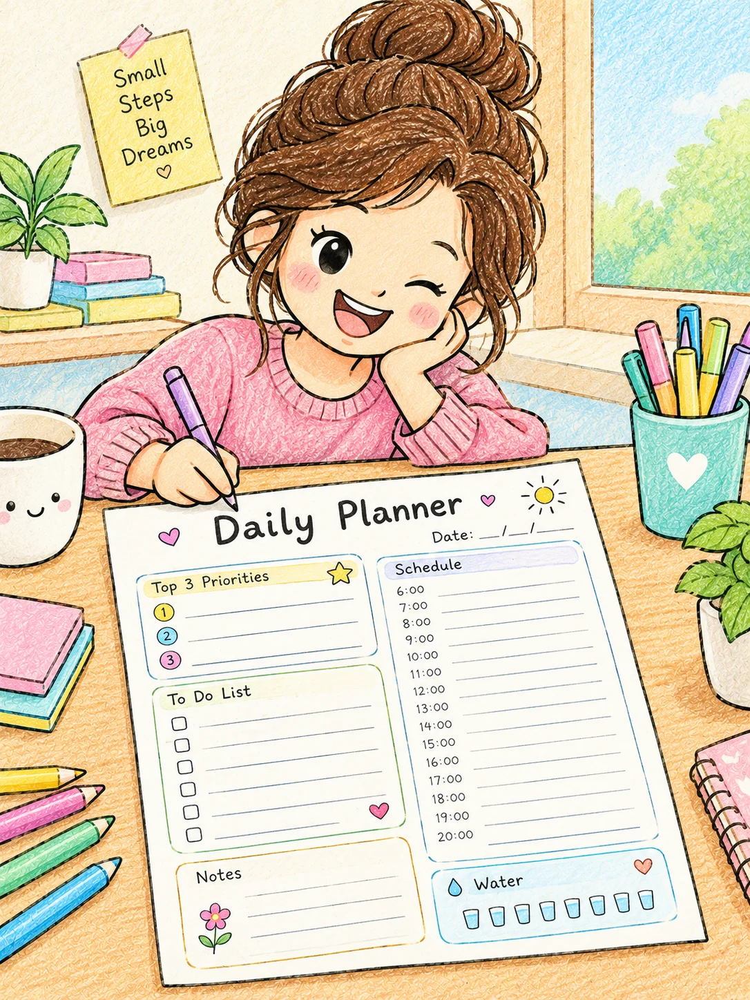 Printable Daily Planner Template