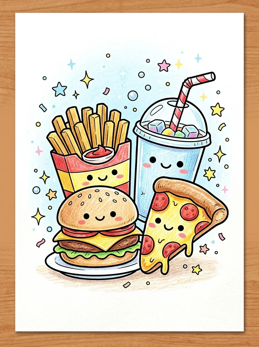 Food & Drinks Coloring Pages