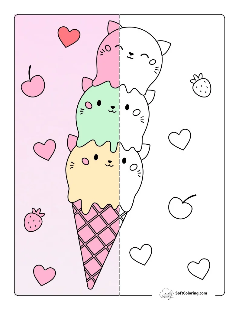 Ice Cream Coloring Pages