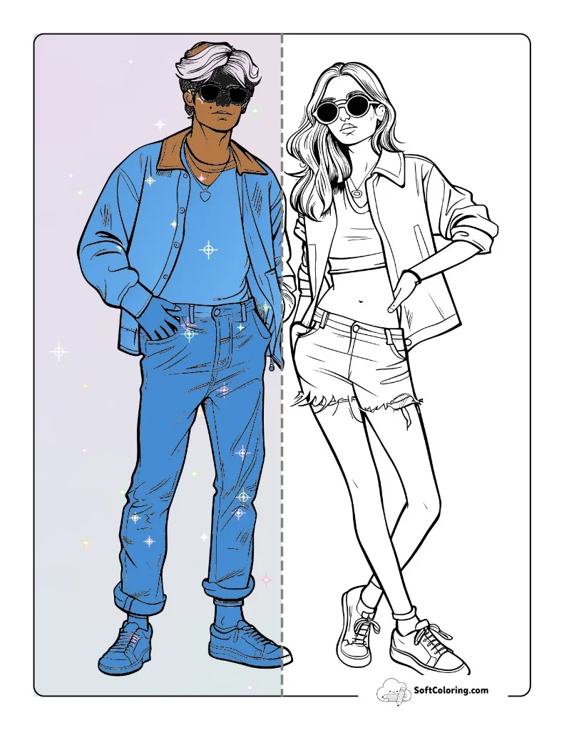 Preppy Coloring Pages