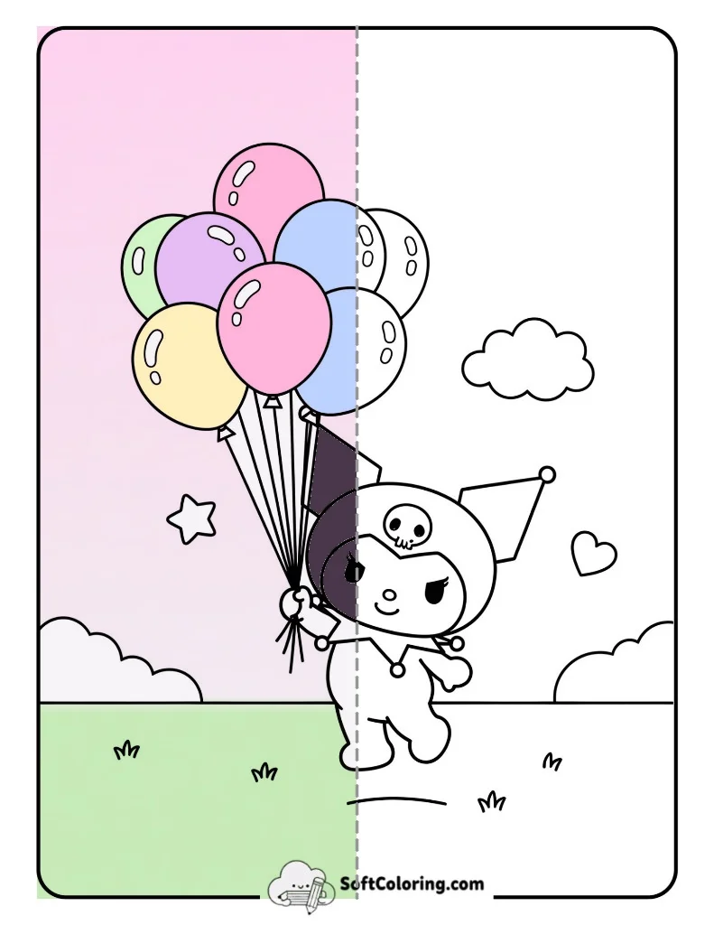 Kuromi Coloring Pages