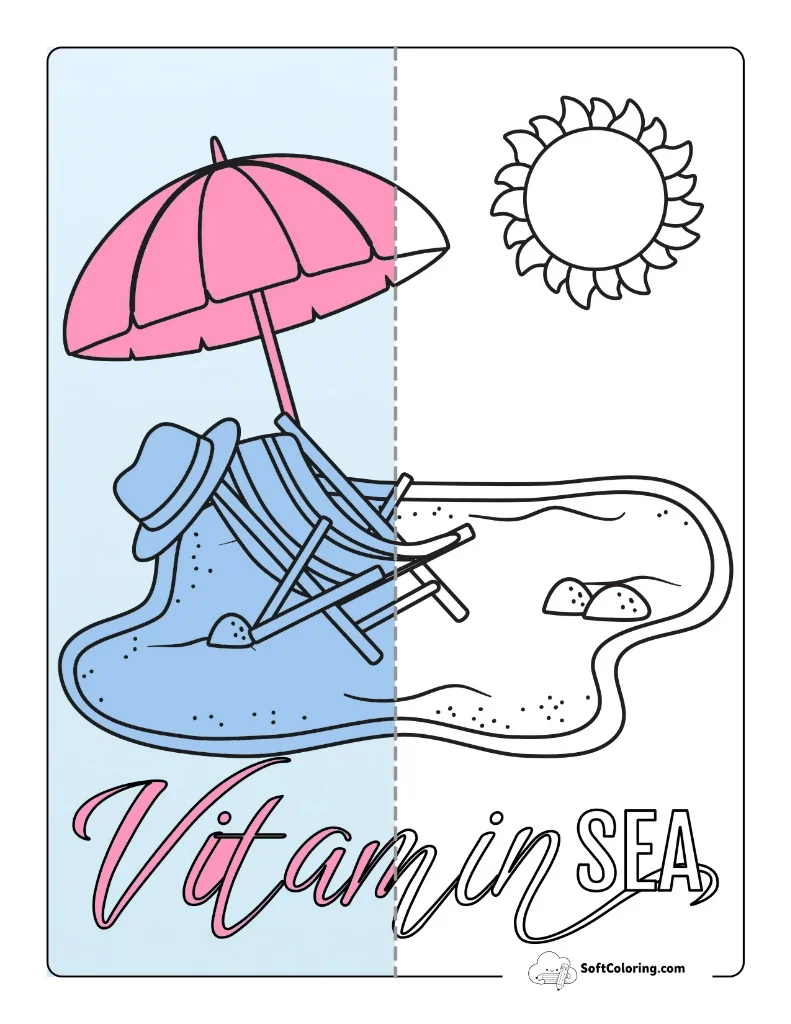 Beach Coloring Pages