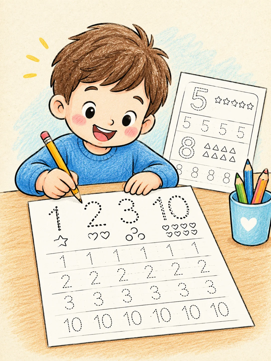 Printable Number Tracing Worksheets