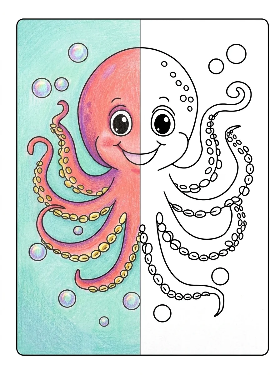 Octopus Coloring Pages