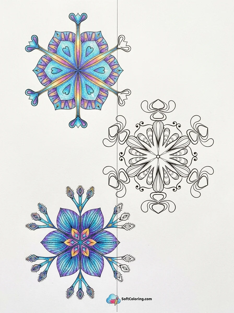 Snowflake Coloring Pages