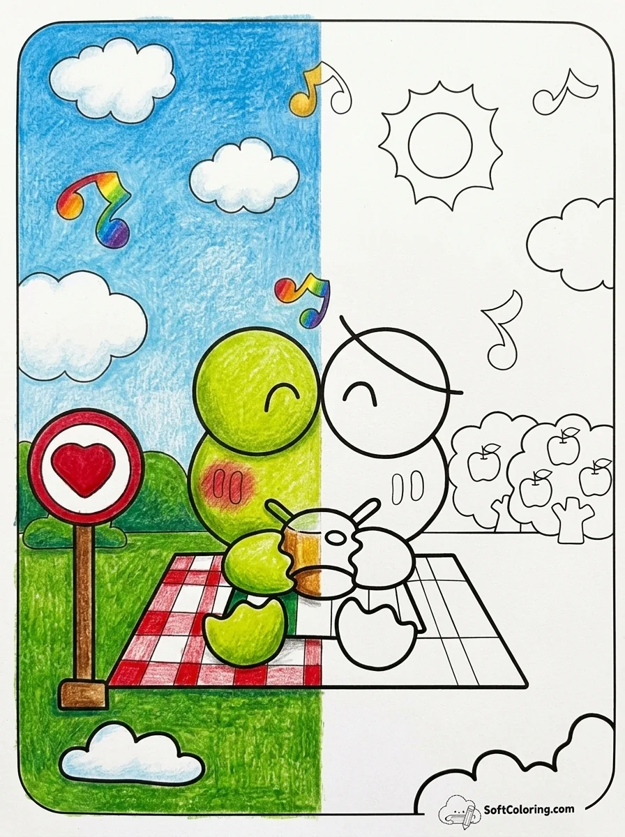 Keroppi Coloring Pages