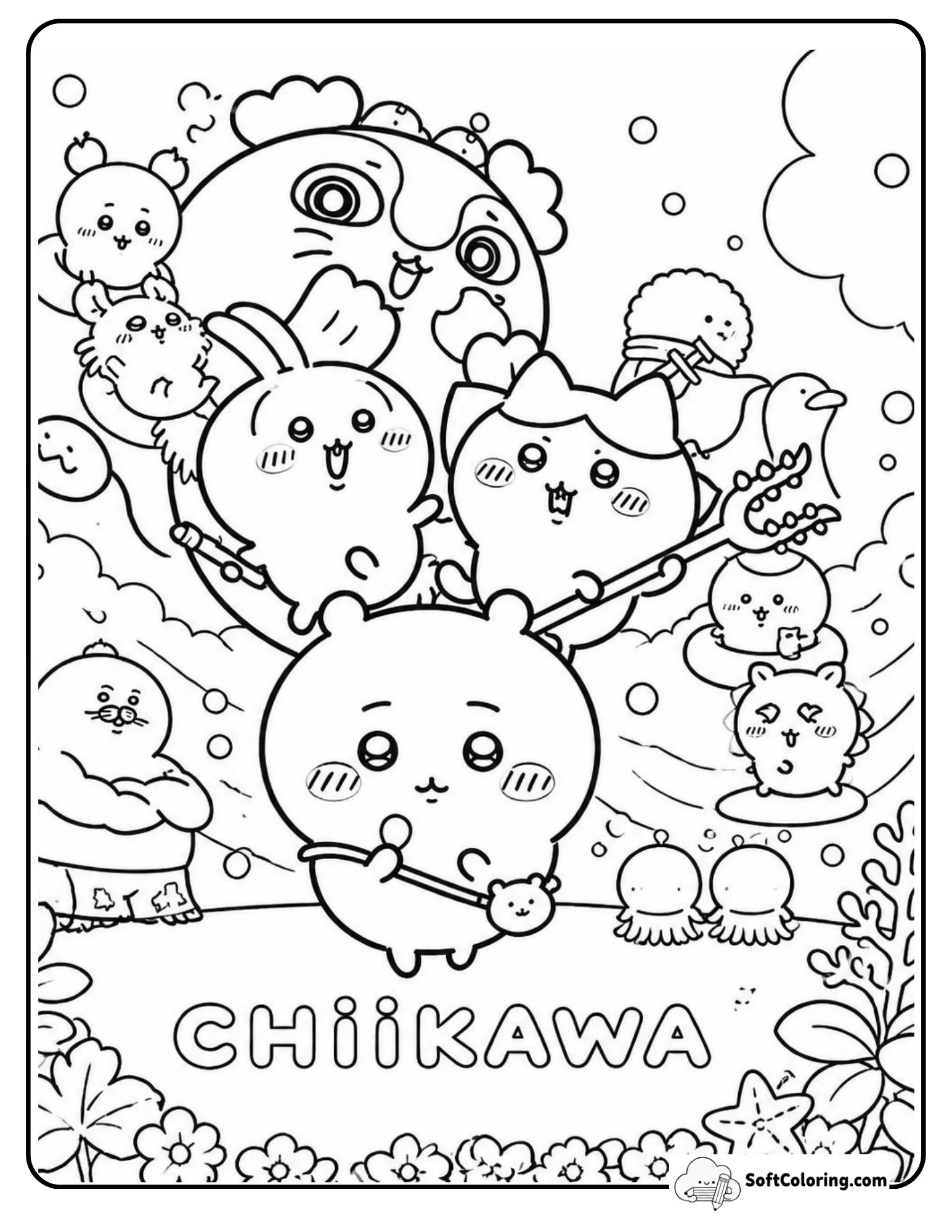 Chiikawa Movie Poster Coloring Pages
