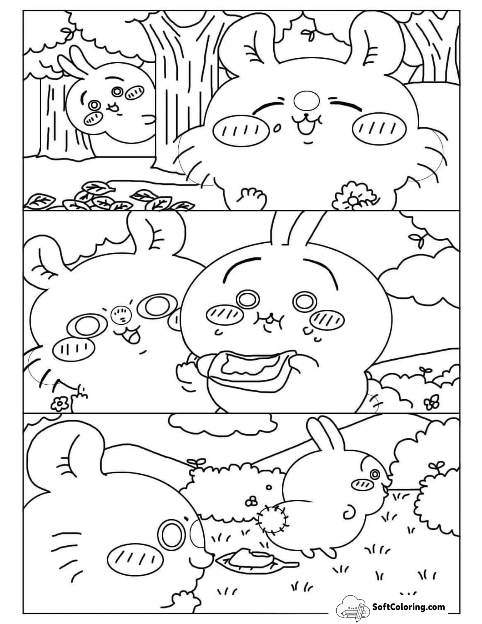 Chiikawa, Usagi Coloring Page