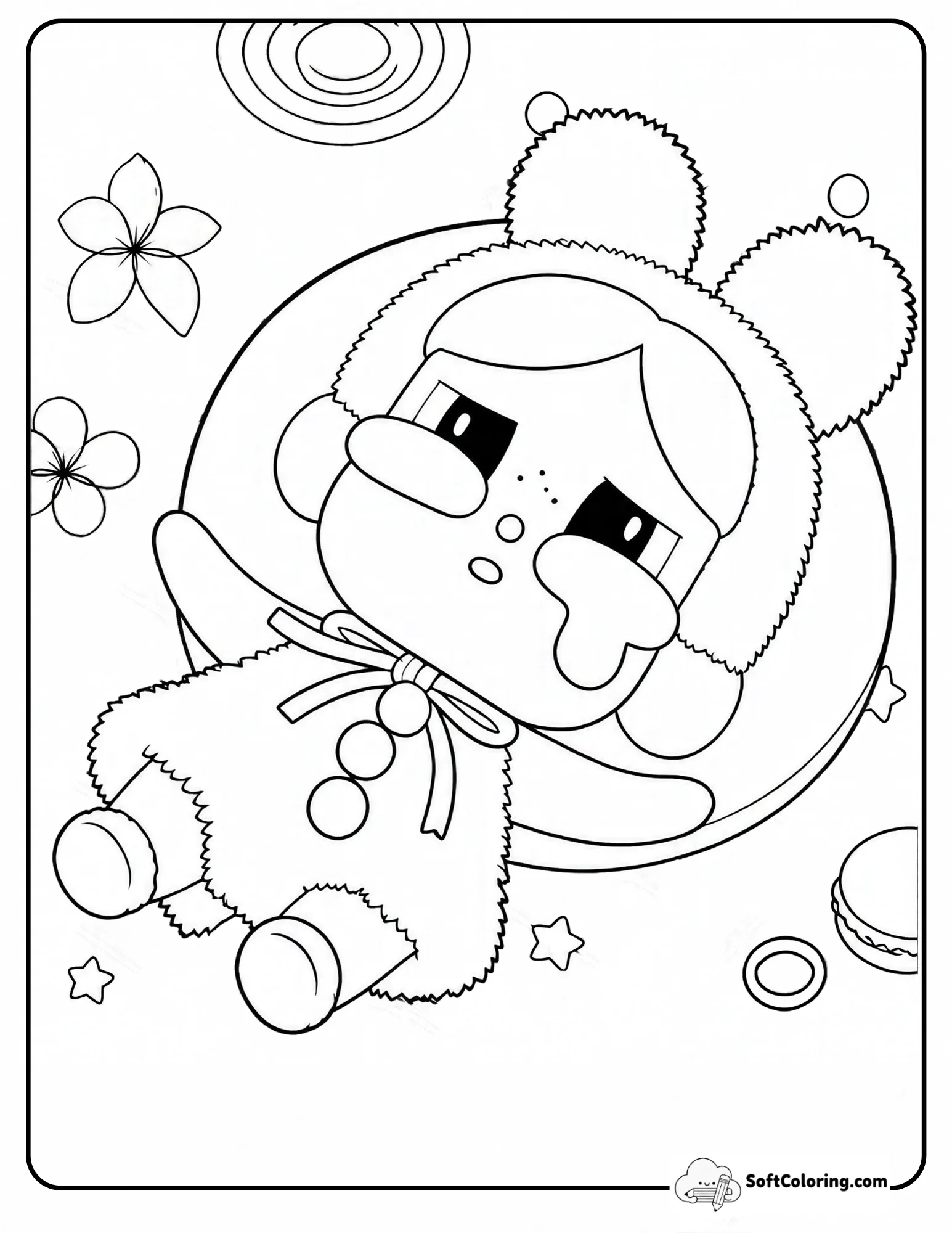 Cry Baby Popmart Laying Down With Flowers