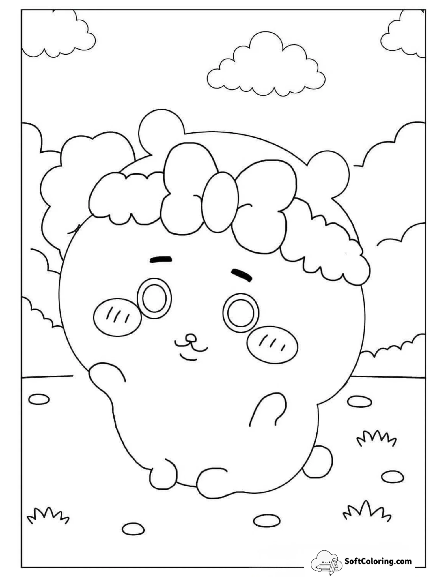 Cute Girl Chiikawa With Curly Hair