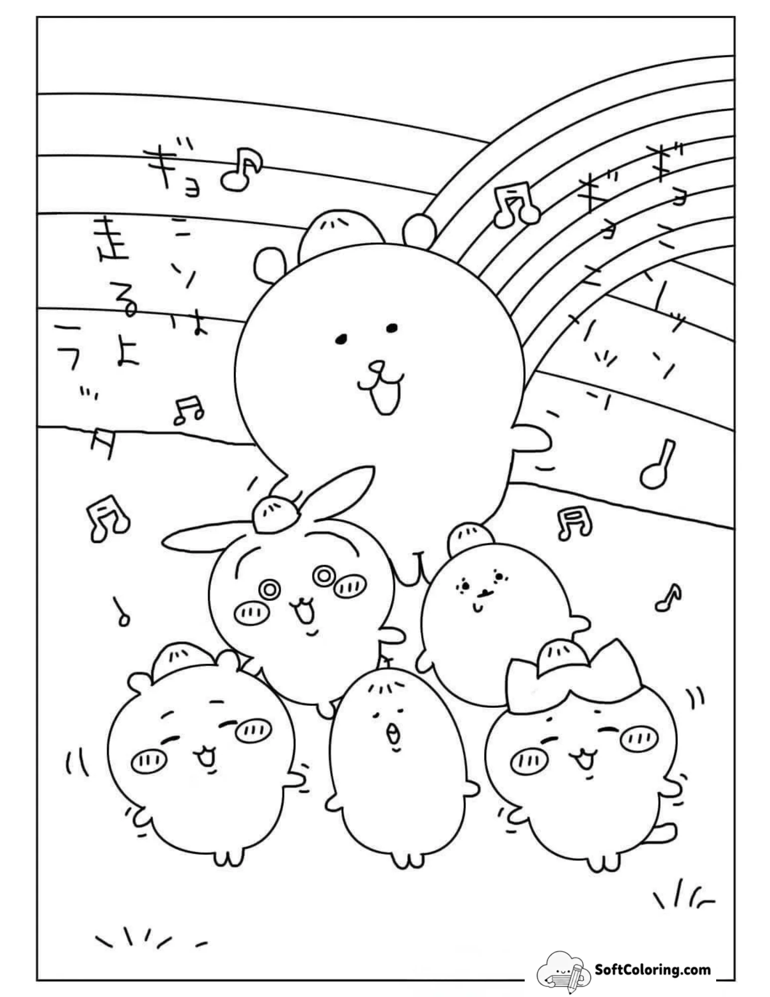 Free Printable Chiikawa Coloring Page
