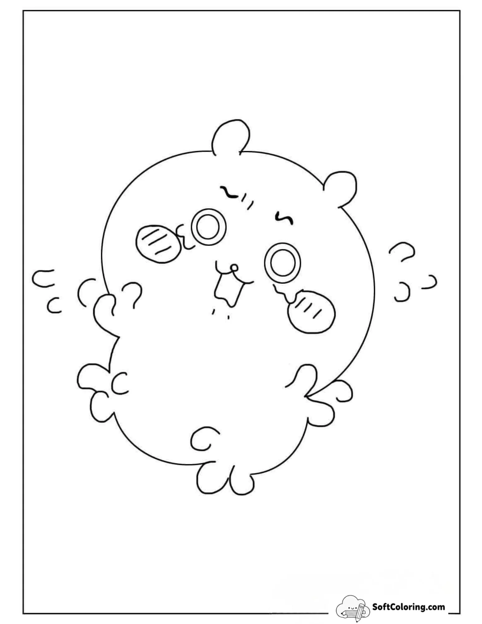 Funny Chiikawa Coloring Page