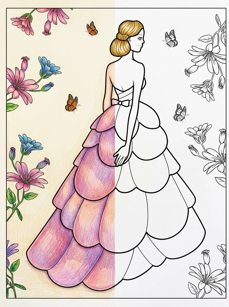 Dress Coloring Pages