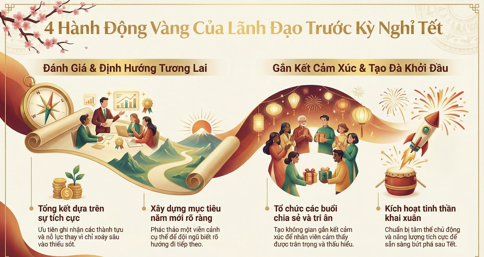4 hành động vàng lãnh đạo trước tết