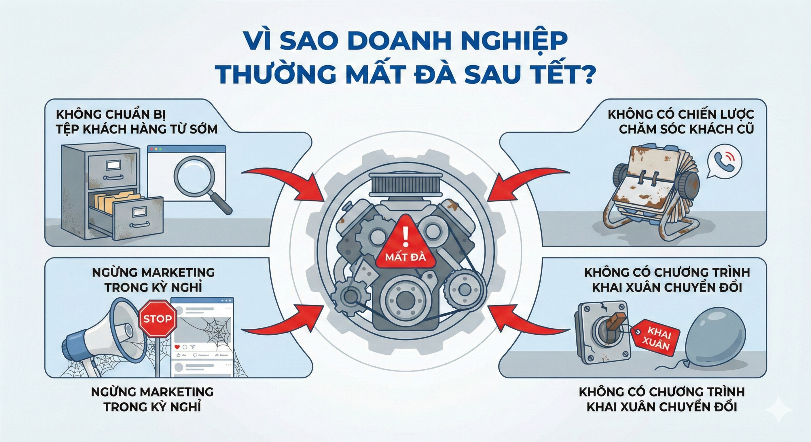 Vì sao doanh nghiệp thường mất đà sau tết
