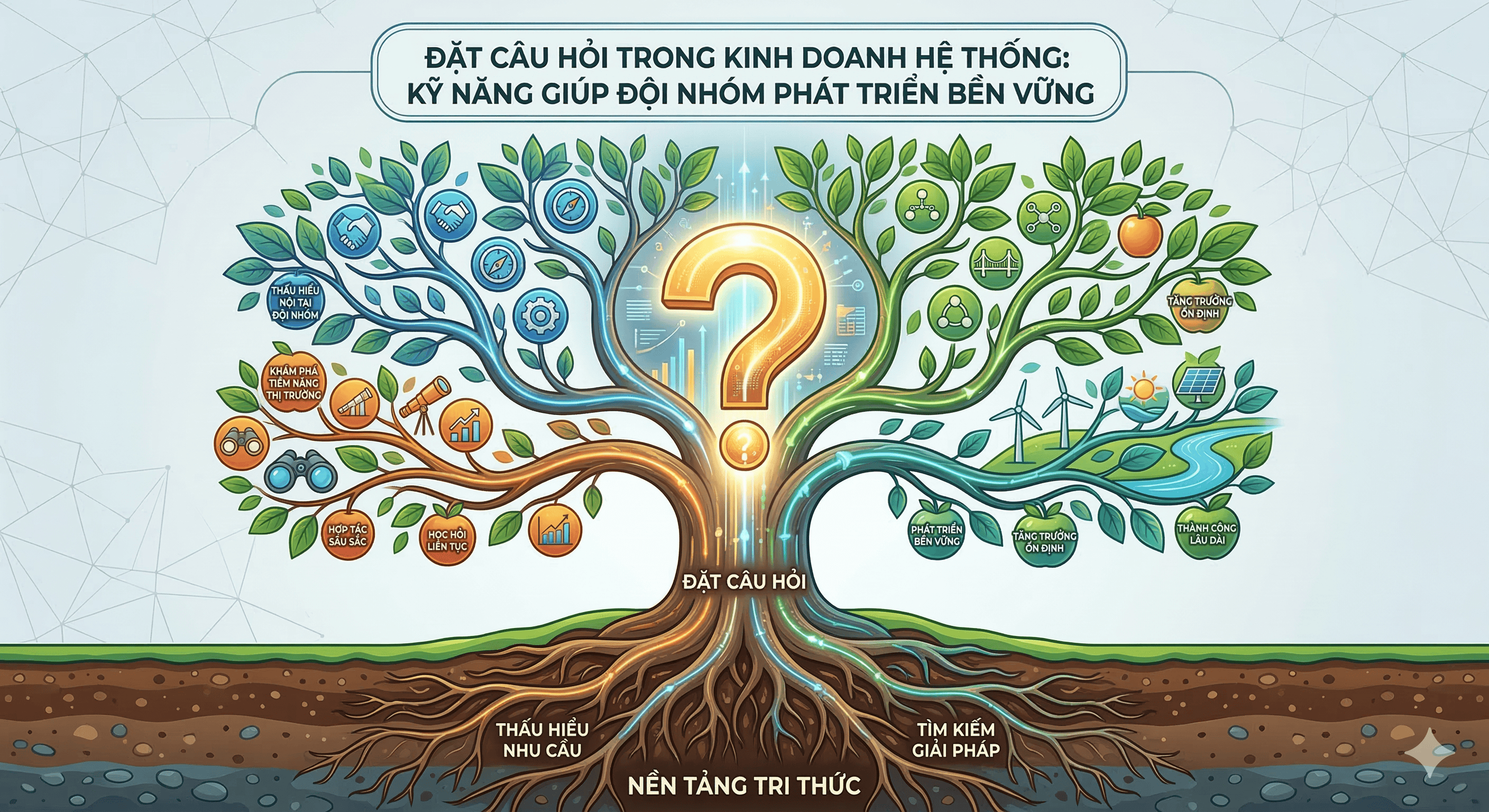Đặt câu hỏi trong kinh doanh hệ thống kỹ năng giúp đội nhóm phát triển bền vững