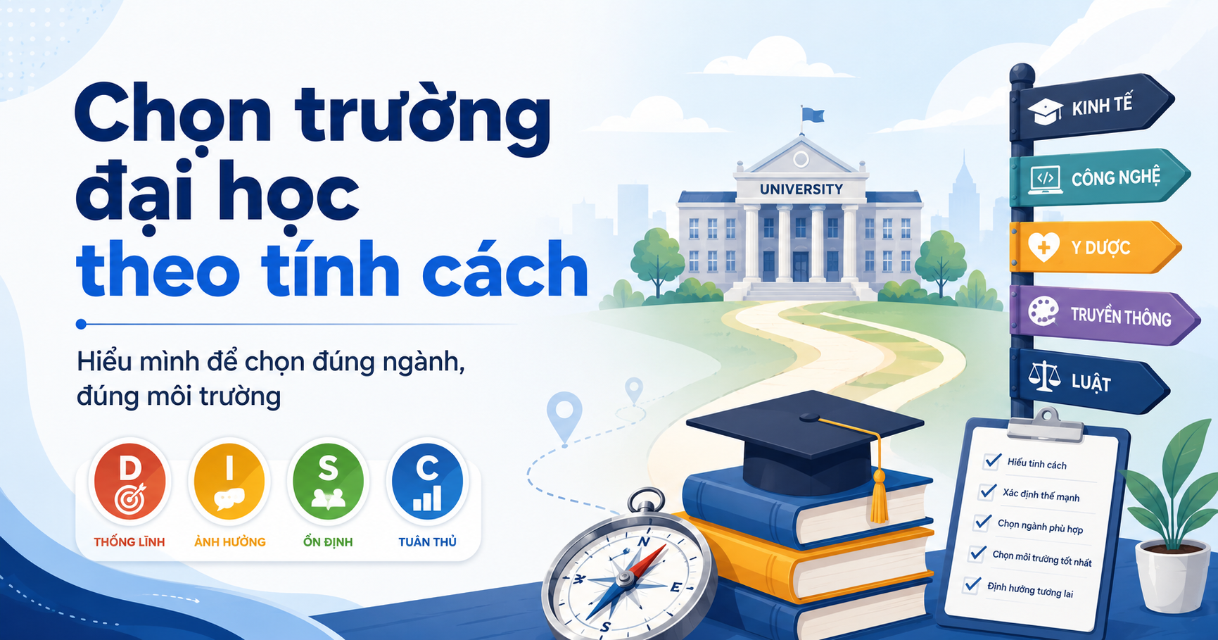 Chọn trường đại học theo tính cách: cách chọn đúng ngành, đúng môi trường