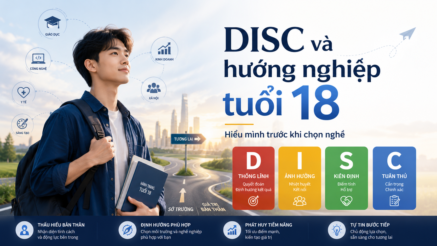 DISC và hướng nghiệp tuổi 18: Đừng chọn nghề chỉ vì “nghe có tương lai”