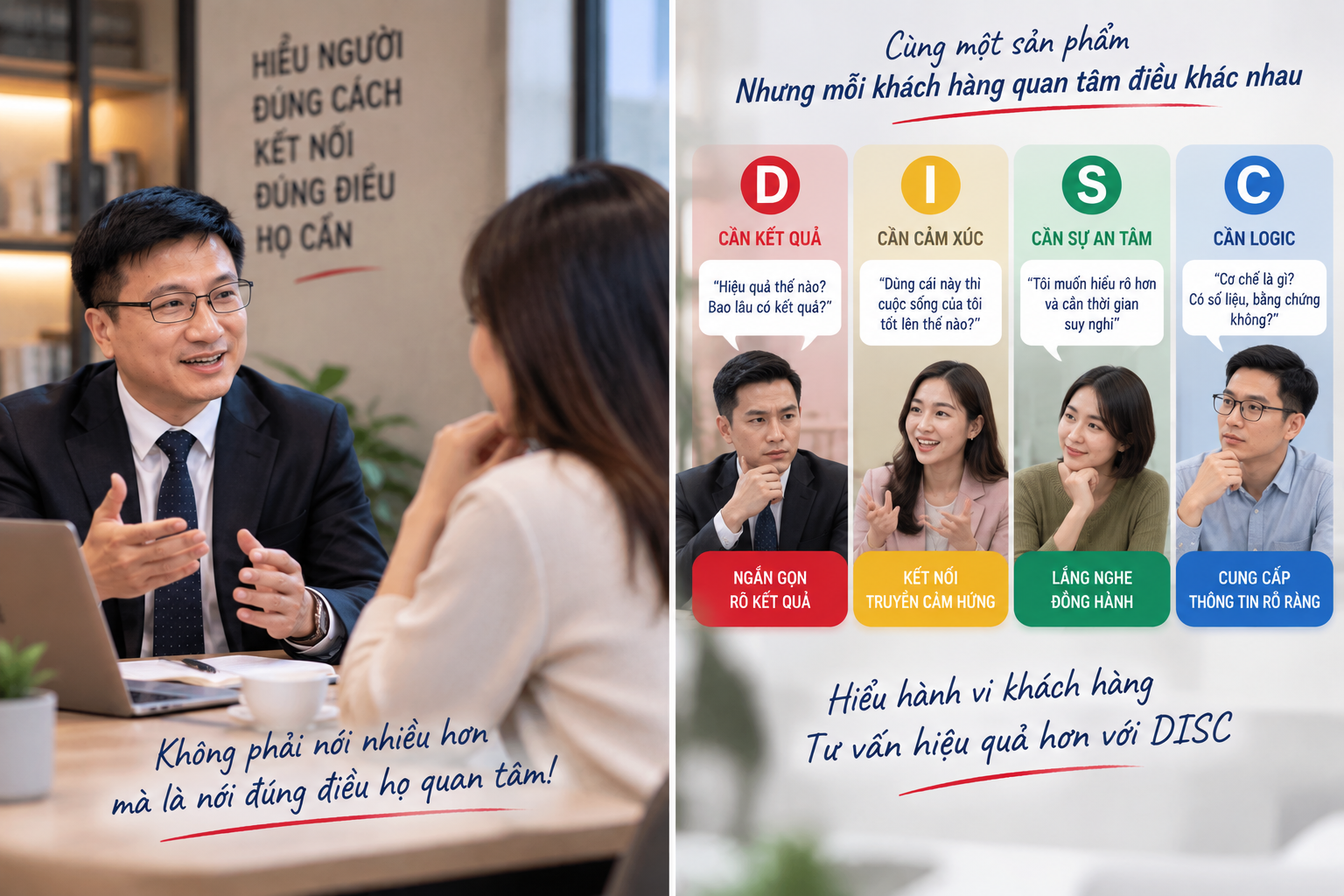 Cách Tư Vấn Khách Hàng Hiệu Quả Theo DISC: Nói Đúng Điều Họ Quan Tâm