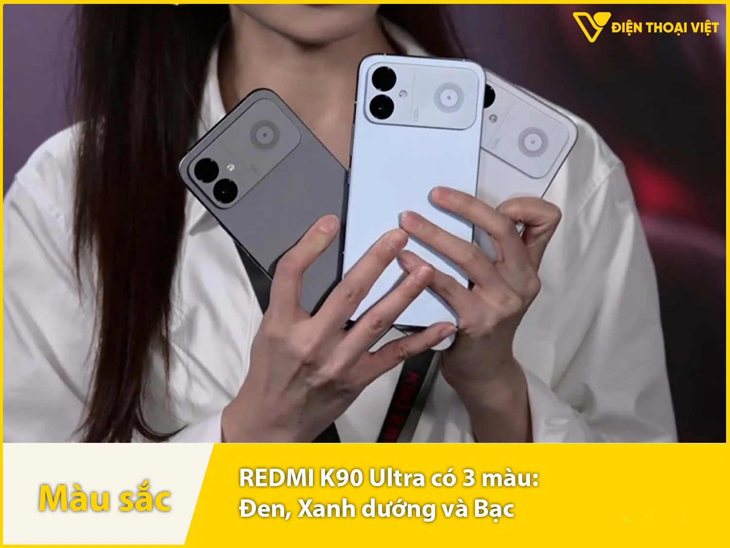 REDMI K90 Ultra cung cấp 3 màu sắc: Xanh dương, Đen và Bạc