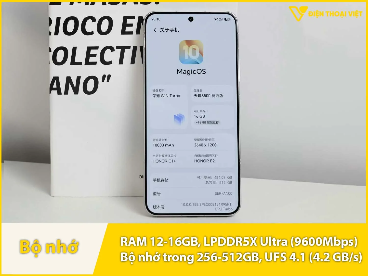 Honor WIN Turbo có RAM 12-16GB & Bộ nhớ trong 256GB và 512GB