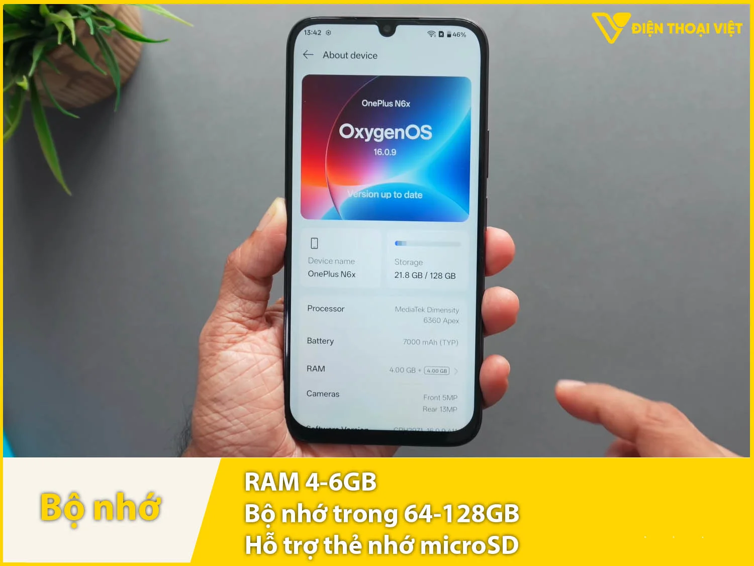 OnePlus N6x có RAM 4GB & Bộ nhớ trong 64-128GB