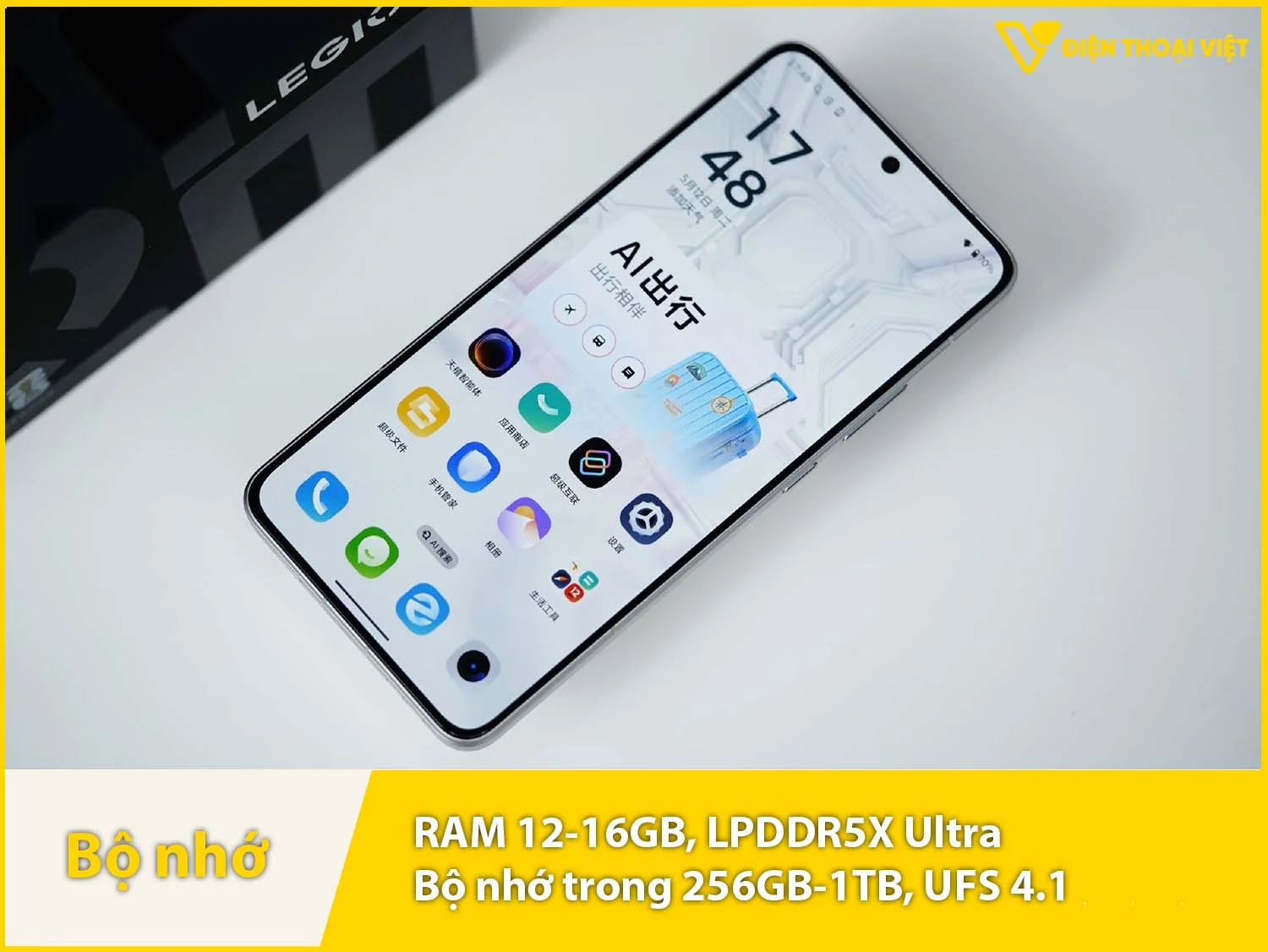 Legion Y70 có RAM 12-16GB & Bộ nhớ trong 256GB-1TB