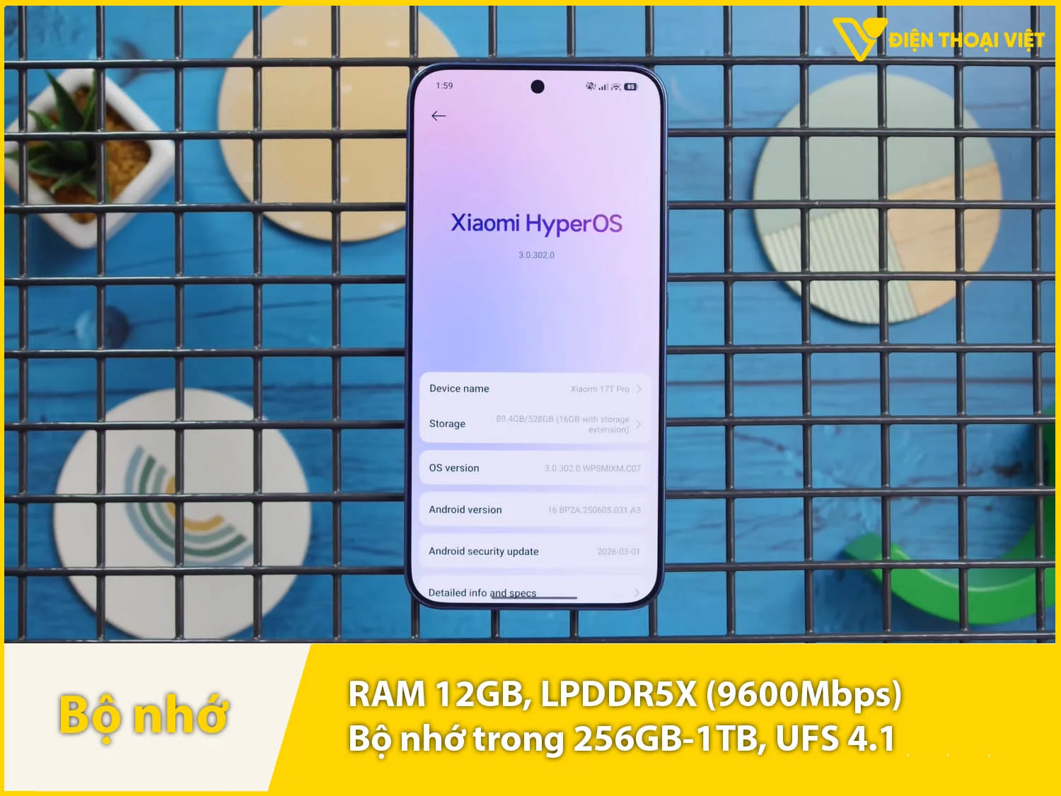 Xiaomi 17T có RAM 12GB & BỘ nhớ trong 256GB-1tB