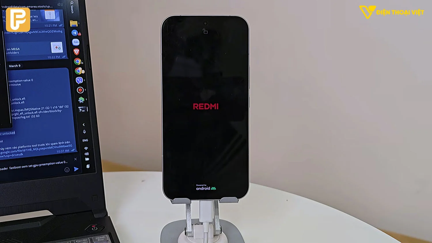 Đợi trong khoảng 3 phút để máy khởi động vào HyperOS.