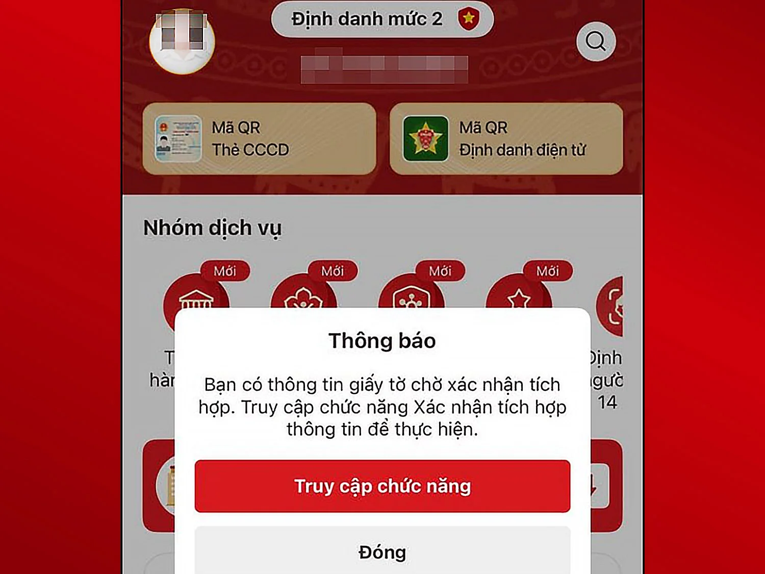 Cách xác thực SIM chính chủ trên VNeID bước 1