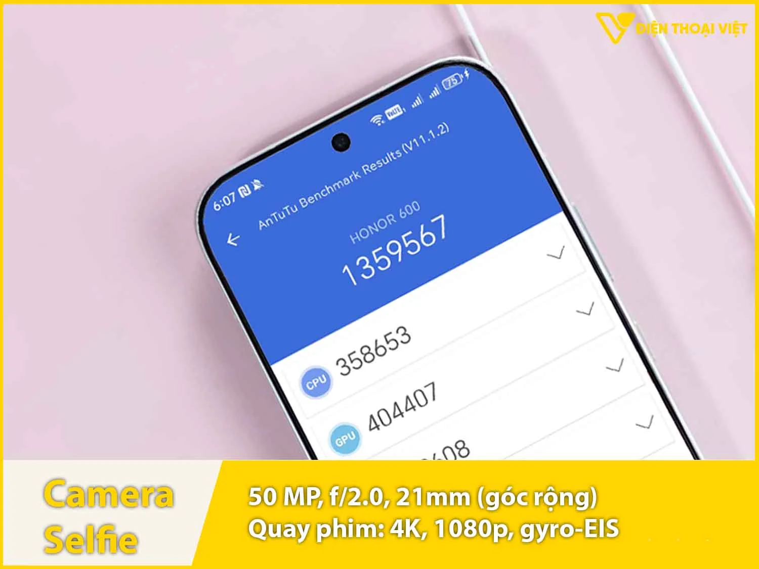 Camera trước 50MP & Quay video 4K