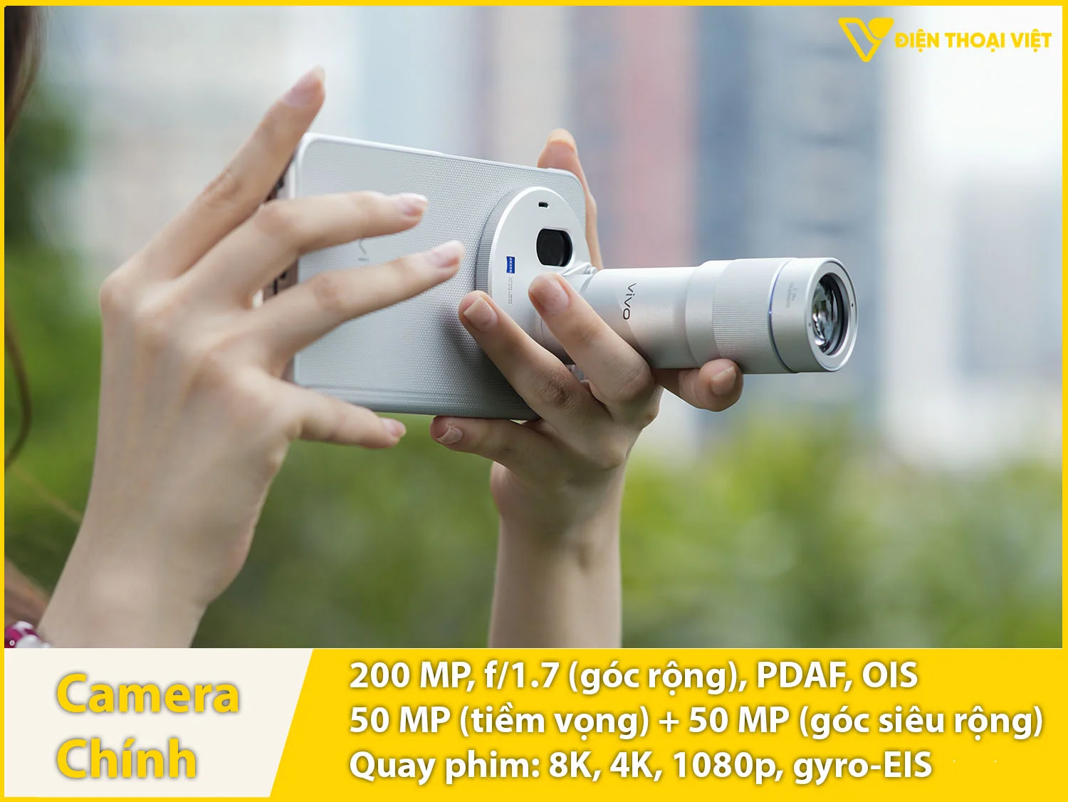 Vivo X Fold 6 có Camera chính 200MP + Tiềm vọng 50MP + Siêu rộng 50MP & Quay video 8K