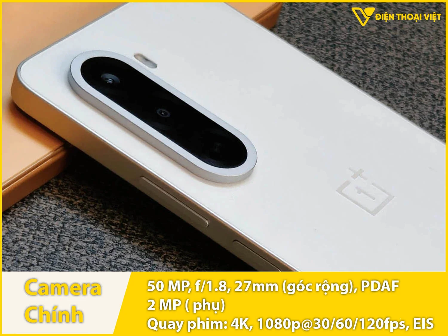 Camera sau OnePlus Turbo 6X 50MP + Ống kính phụ 2MP & Quay video 4K