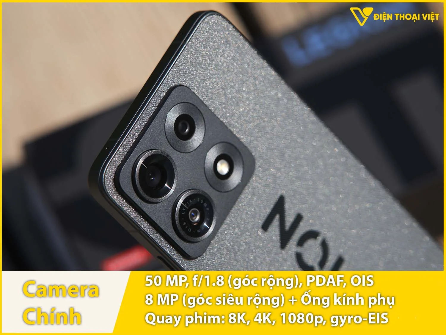 Camera sau 50MP + Góc siêu rộng 8MP + Ống kính phụ & Quay video 8K, 4K