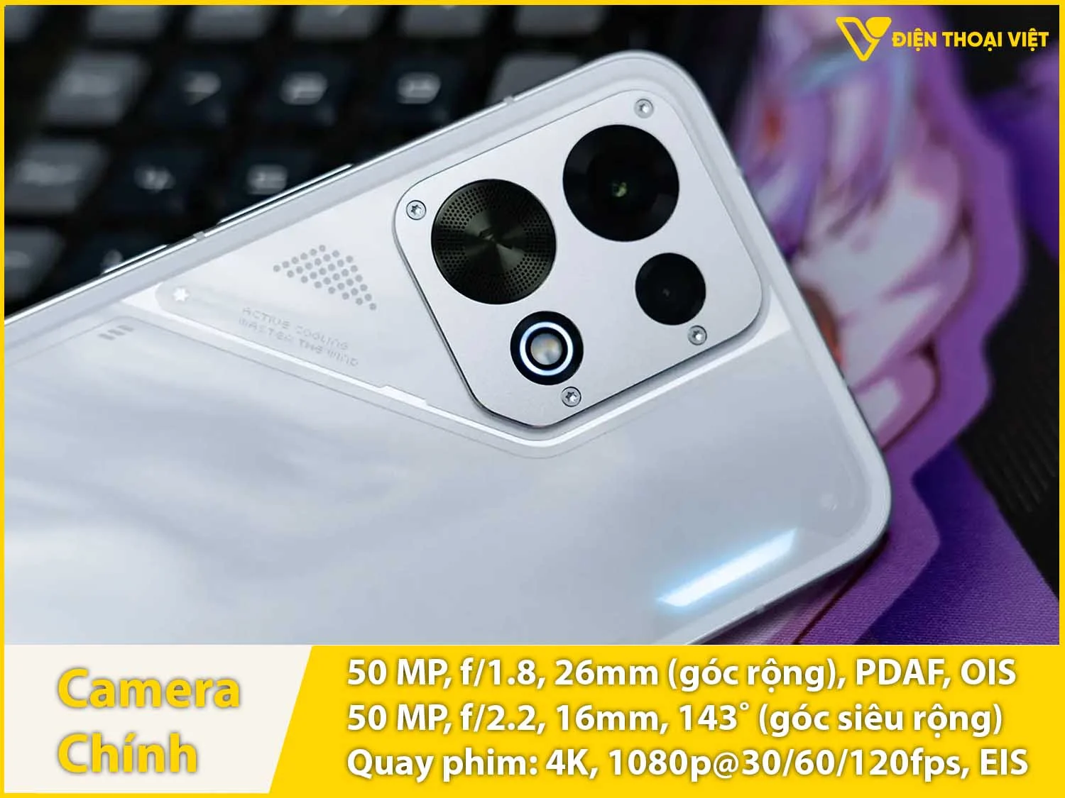 Camera sau 50MP + Góc siêu rộng 50MP & Quay phim 4K