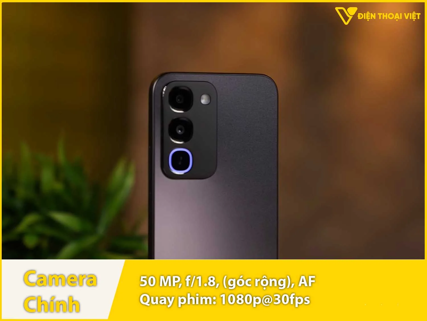 Camera sau 50MP & Tính năng tự độ & Quay video 1080p lấy nét