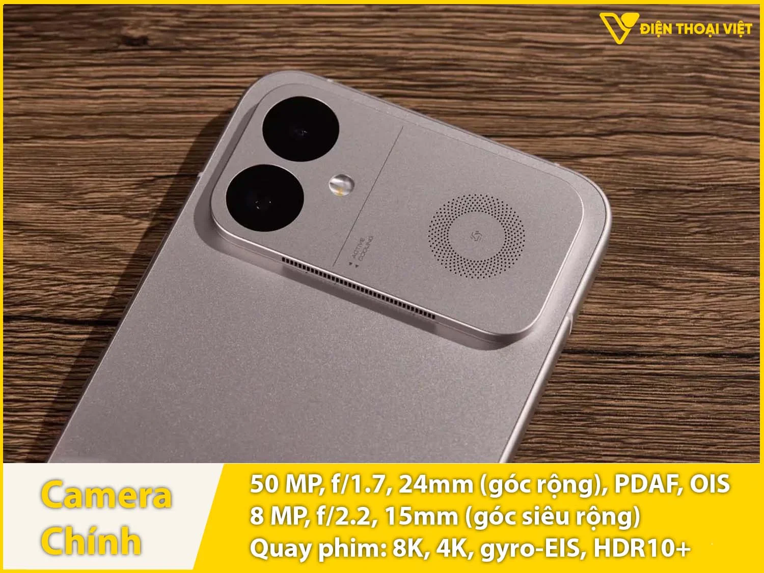 Camera sau 50MP + Siêu rộng 8MP & Quay video 8K