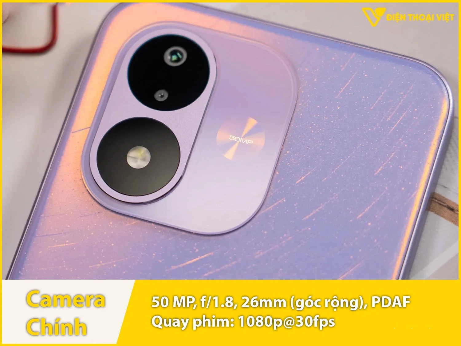 Camera sau 50MP & Quay video 1080p