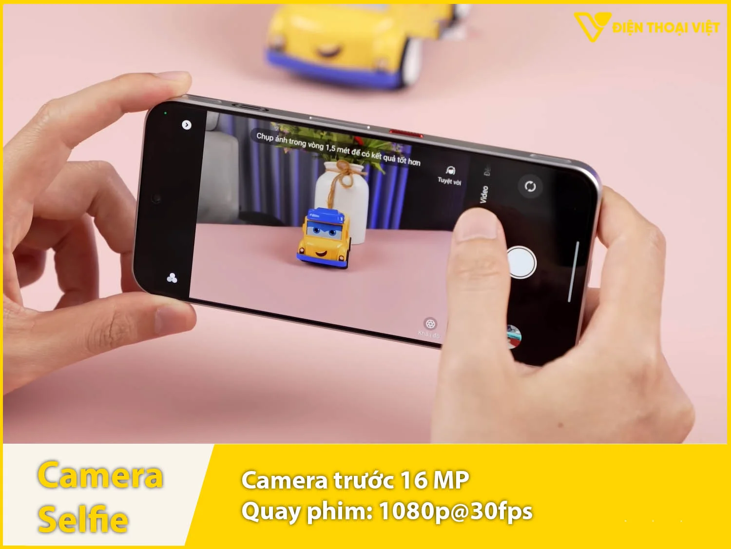 Camera selfie 16MP & quay video 1080p