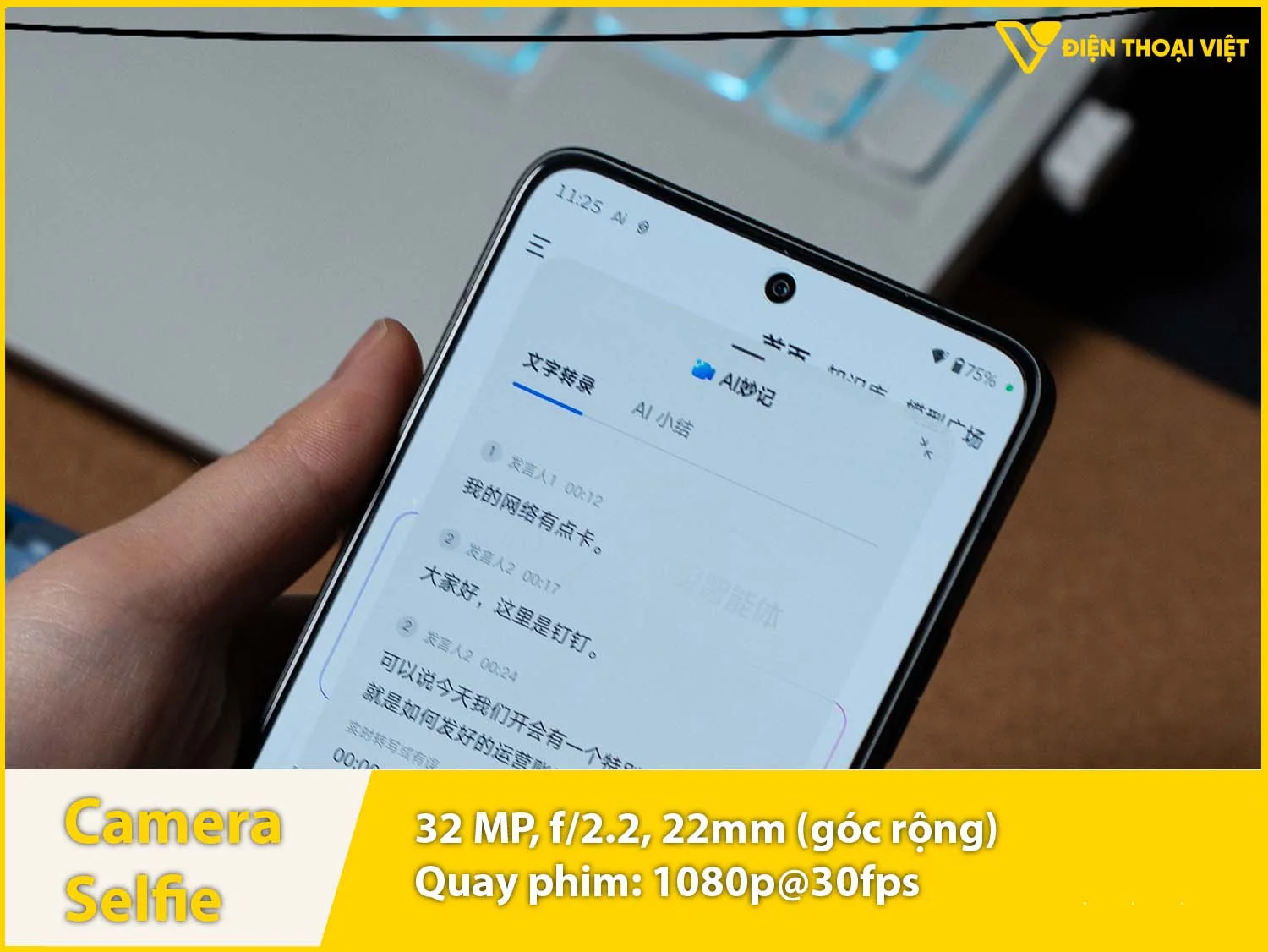 Camera trước 32MP & Quay video 1080p