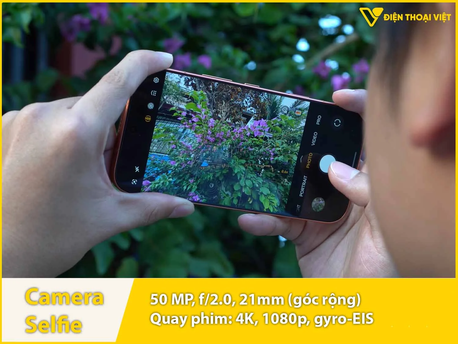 Camera selfie 50MP & Quay video 4K