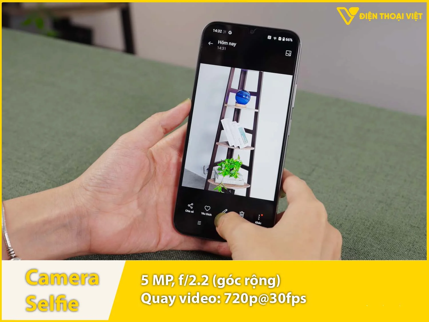 Camera selfie 5MP & Quay video 720p
