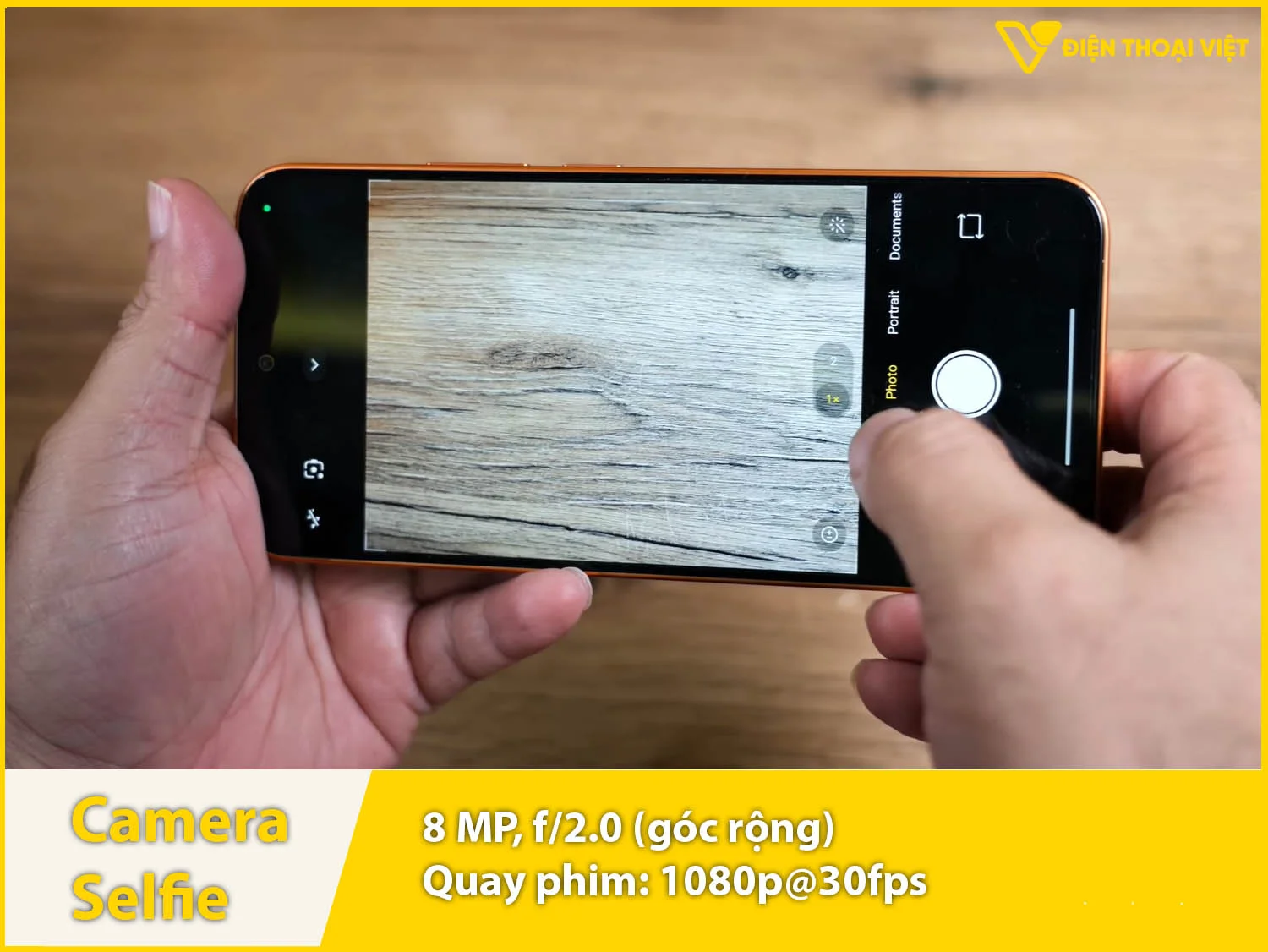 Camera trước 8MP & Quay video 1080p