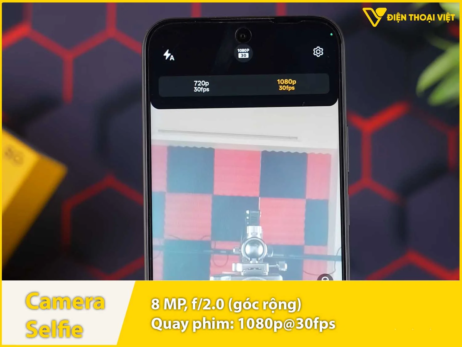 Camera trước 8MP & Quay video 1080p